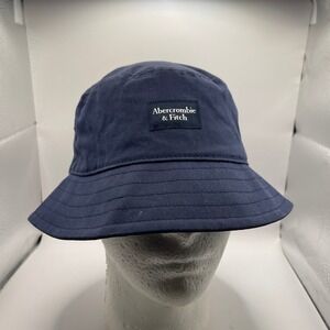 Abercrombie Fitch Navy Blue Bucket Hat Cotton Blend Casual Style